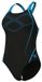 Arena Dames zwempak uit 1 stuk Graphic Pro zwart/turquoise