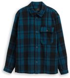 Tom Tailor Denim Overshirtjas in woloptiek - Maat XL - deep pond green dark check