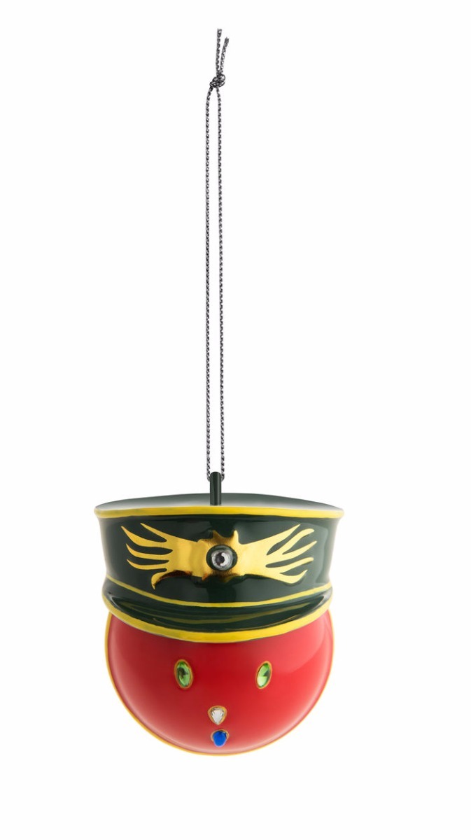 Alessi FaberJorì Generale Corallo kerstbal 7 2 cm porselein