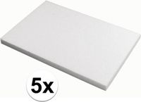 Rayher hobby materialen Rayher Piepschuim schijf/schijven - 5x - wit - 20 x 30 x 2 cm