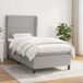 Maison Exclusive - Sommier à lattes de lit avec matelas gris clair 90x200 cm tissu