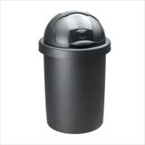 Poubelle Ronde Couvercle Coulissant 30 Litres Noir