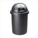 Poubelle Ronde Couvercle Coulissant 30 Litres Noir