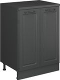 Vicco Keukenkast voor schuine wand R-Line, Antraciet landhuis, 60 cm zonder schuine kant met 2 deuren