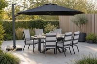 Lifestyle Garden Furniture Lecce/Matara dining loungeset 6 personen aluminium grijs 220 cm