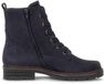 Gabor - Dames - Enkellaarsjes - Blauw - Nubuck - Blokhak - 8 cm en hoger