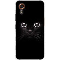 Samsung Galaxy XCover 7 Yeux de chat bedrukt siliconen hoesje