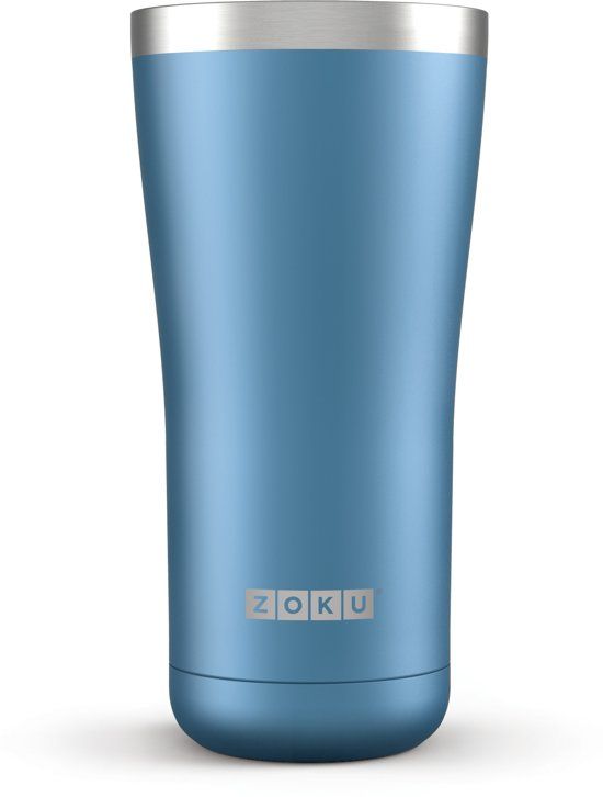 Zoku Hydration Drinkbeker - 3 in 1 - RVS - 591 ml - Blauw