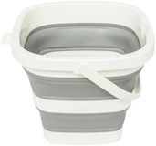 5Five Emmer opvouwbaar - 5L - grijs/wit - kunststof en rubber - Camping emmer