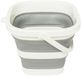 5Five Emmer opvouwbaar - 5L - grijs/wit - kunststof en rubber - Camping emmer