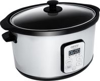 Camry CR 6414 Slowcooker - 4,7 liter - 270W - RVS - Keramische kom - LED-display - Warmhoudfunctie - Uitgestelde startfunctie - Zwart