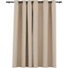 Beige Lin Aspect Rideau Occultant Avec Œillets 290x245 cm
