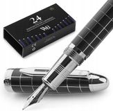 Merkloos Elegante Vulpenset met Medium Penpunt, 6 Inktpatronen & Etui