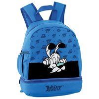 Oxford Oxford-schooldrager met 1 vak, blauw, en Idefix-lunchbox met bottenmotief, marineblauw