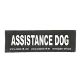 Julius-K9 162LR-G-39242 klittenbandopschrift, ASSISTANCE DOG, zwart