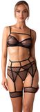 Obsessive - Nuites Ensemble de lingerie 3 pièces - S/M - Noir