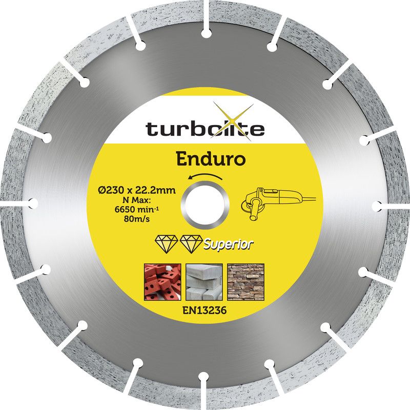 Turbolite Superior Enduro Diamond Cutting Disc Universal 230x22.2mm