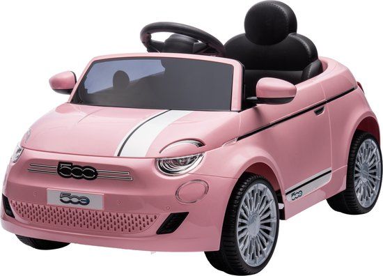 Eco Toys Elektrische Fiat 500 Kinderauto - Roze
