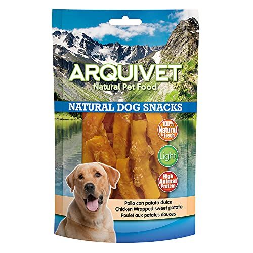 ARQUIVET Natural Dog Snacks - Kip & Zoete Aardappel - 100g - 12 stuks