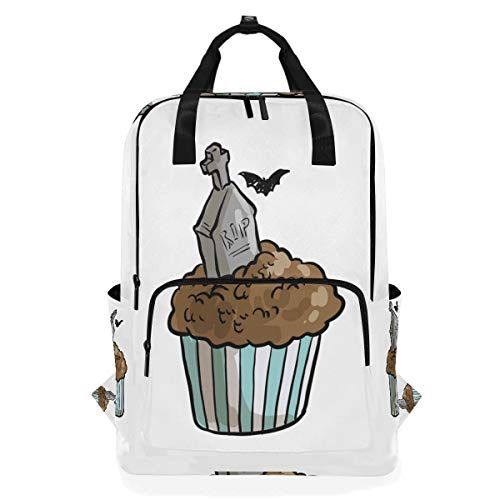 MONTOJ Travel Rugzak Halloween Tomb Cupcake School Rugzak - 5712279554324