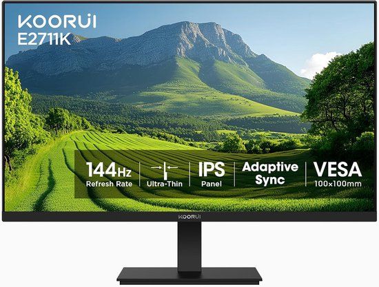 Koorui E2711K - 27 Inch Full HD IPS Monitor - 144 Hz - 6 ms