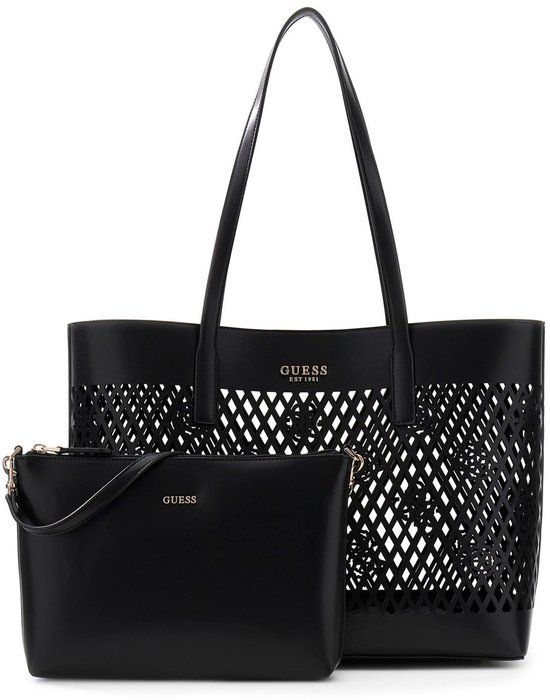 GUESS shopper Letty 2 in 1 Tote Black zwart