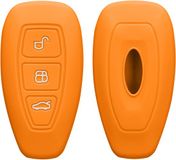 kwmobile autosleutel hoesje geschikt voor Ford 3-knops autosleutel Keyless Go hoes - TPU autosleutel behuizing - Beschermende auto sleutel case - Sleuteletui in fruitig oranje
