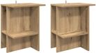 vidaXL Salontafel Set van 2 Artisanaal eiken 40 x 30 x 49 cm
