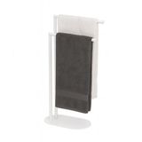 Relaxdays Handdoekrek badkamer - 78,5 cm - metaal - wit