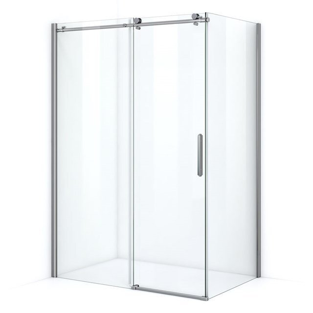 Maxaro Douchecabine Crystal Allure 150x90cm met Schuifdeur Rond Rollersysteem