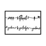 Hanah Home Stijlvol zwart decoratief metalen wandaccessoire, 75 x 45 cm