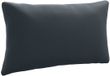 vidaXL Rugkussen PUTTEN 100% Polyester Donkerblauw 80 x 40 x 15 cm