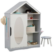 KidKraft ® Kostuumgarderobe met spiegel - Grijs