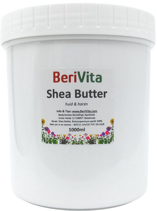 Berivita Shea Butter Puur 1kg - 100% Natuurlijk & Ongeraffineerd - Huid & Haar Butter