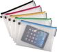 Exacompta 10x Transparante tassen in zachte plastic met ritssluiting - Geassorteerd - A4