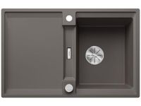 Blanco Silgranieten spoelbak, 78x50 cm, met afvoerbediening en accessoires, InFino, vulkaangrijs