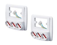 ROSI Emilia Smart stekkerdoos, wit, 3 geaarde stopcontacten, 2 stuks