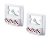 ROSI Emilia Smart stekkerdoos, wit, 3 geaarde stopcontacten, 2 stuks