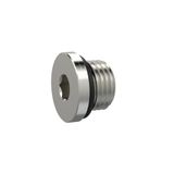 Riegler 233.02-N Sluitschroef, binnenzeskant 3 mm, G 1/8, NBR O-ring, messing niet