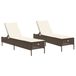 VidaXL Fauteuil de jardin Assise capitonnée Polyrotin, Acier Crème, Blanc