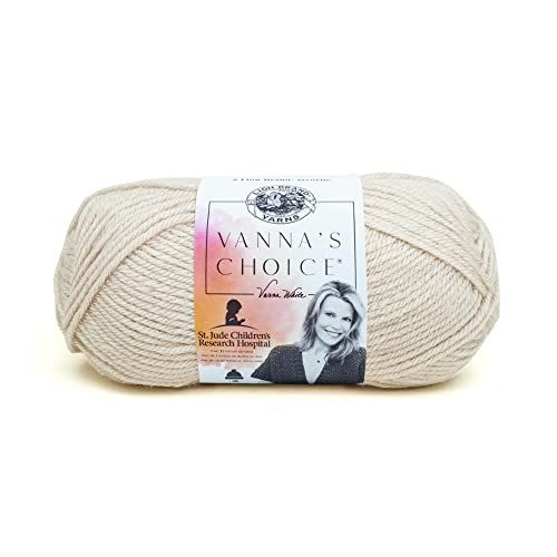 Lion Brand Vanna's Choice Yarn - Linen, Light Grey - 3.5 oz