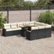 Maison Exclusive - Ensemble de jardin, composé de 11 pièces, avec coussins, noir, en polyrotin