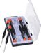 FX Tools Schroevendraaier precisie/mini set plat en kruiskop 7-delig - Zwart