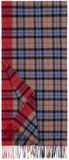 Roeckl Sjaal Stripe Tartan 40x180 Taupe / Bleu