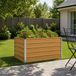 vidaXL Verhoogd tuinbed Natuurlijk hout 100 x 80 x 55 cm Staal