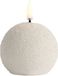 Uyuni Lighting Bougie LED RONDE, blanche, Ø 7 cm, paillettes