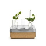 Born In Sweden Stumpastaken Small geschenkset Aluminium – kurken schaal naturel – 4-pack vazen – lucifers