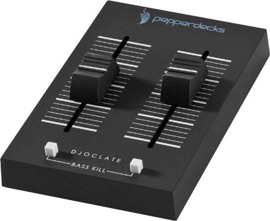 Gizzys Pepperdecks DJoclate - Mini Audiomixer met 2 kanalen - Zwart