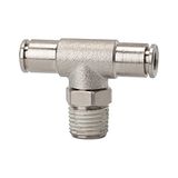 Riegler T-steekschroefverbinding »metallica«, draaibaar, R 1/4 a., voor buitenslang Ø 6 mm, werkdruk max. 16 bar, messing vernikkeld