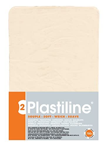 Herbin 7150T - 750 g Plastiline Bar voor modelleren, vormen en beeldhouwen, hardheid 2 (Medium), ivoor